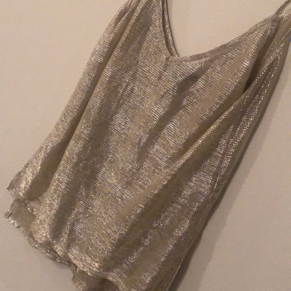 SHEER GOLD SHIMMER TANK